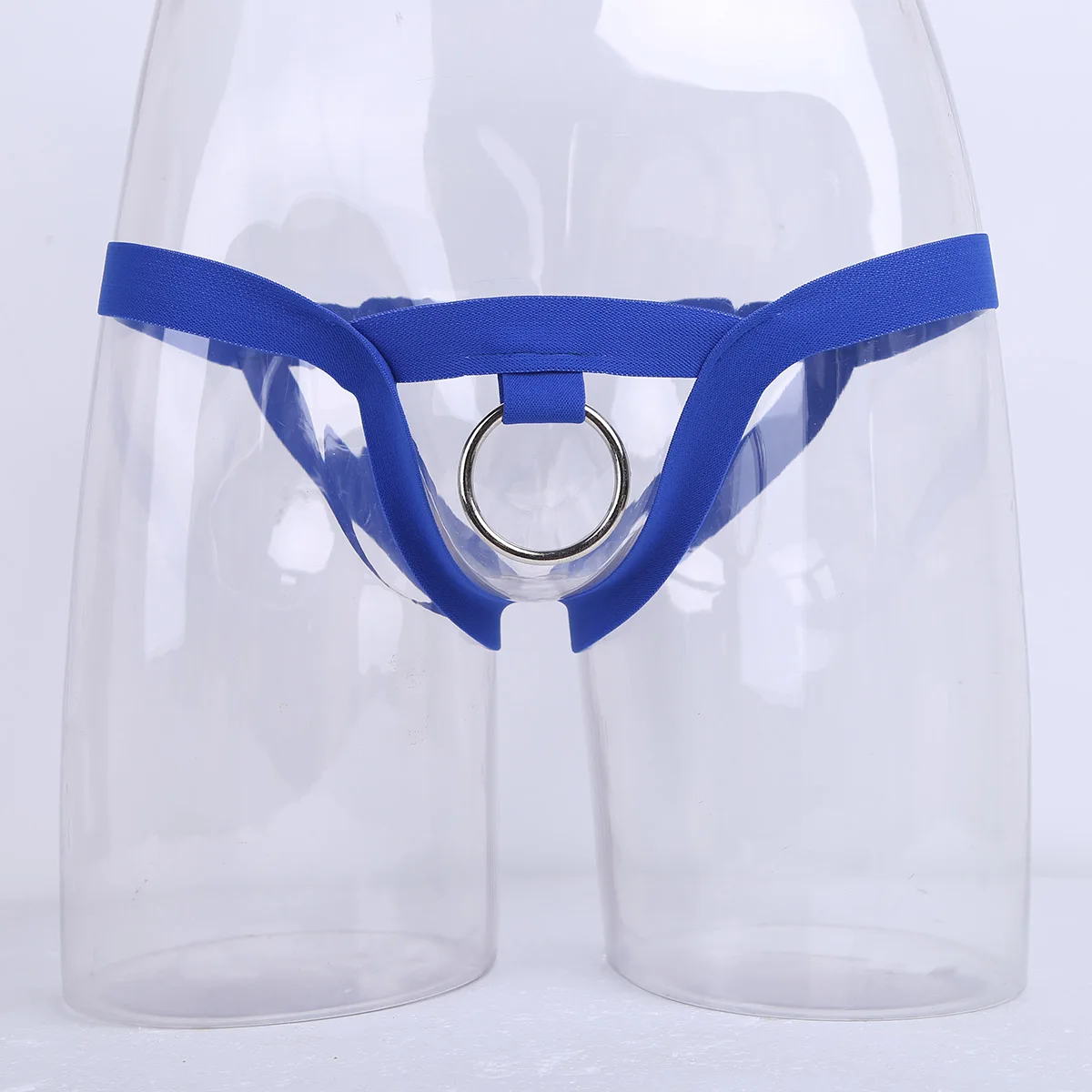 Трусы-стринги мужские с вырезом эластичным поясом и уплотнительным кольцом -