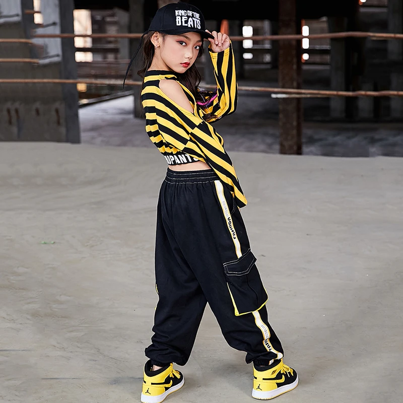 Джазовые костюмы для девочек одежда в стиле хип-хоп костюм чарлидинга детей с