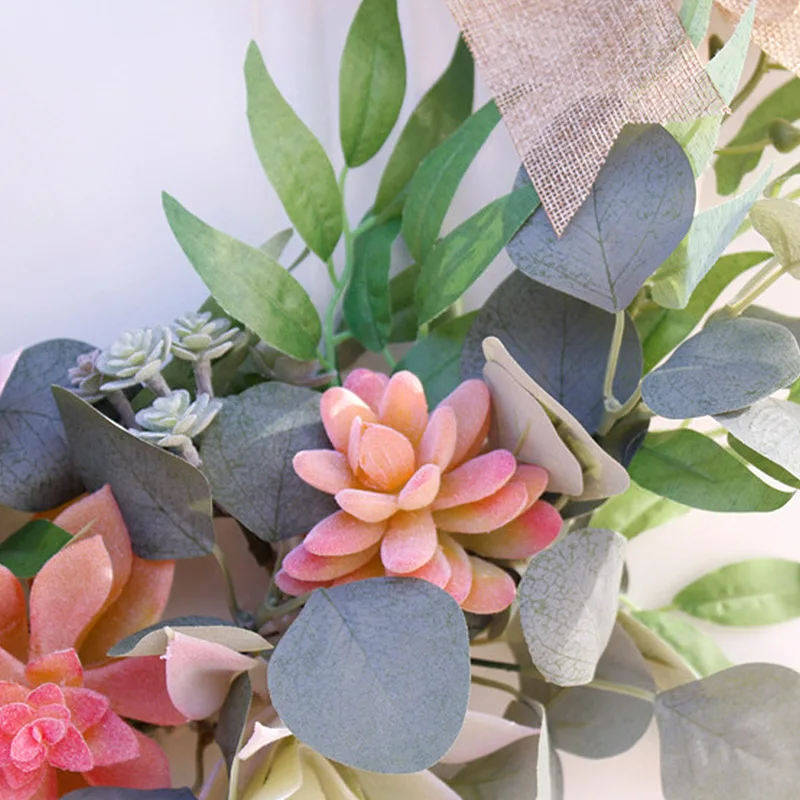 Венок из искусственных цветов для дома сада окна стены передняя дверь висячая