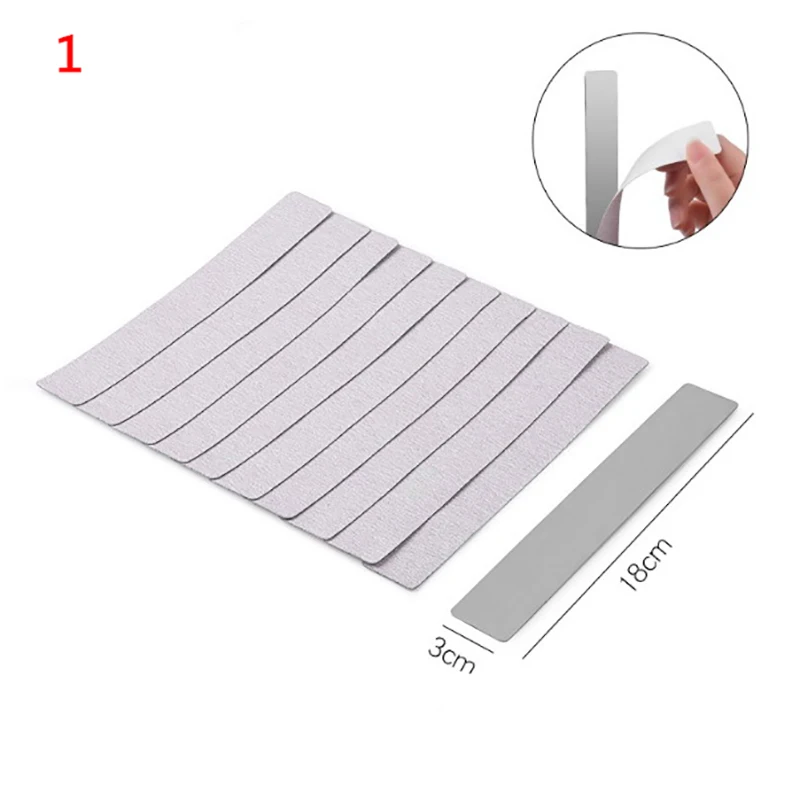 10pcs/set Sandpaper Nail File Replacement Pads Double Sided Nail Files Stainless Steel Plate Nail Art Sanding File Set - Цвет: as shown