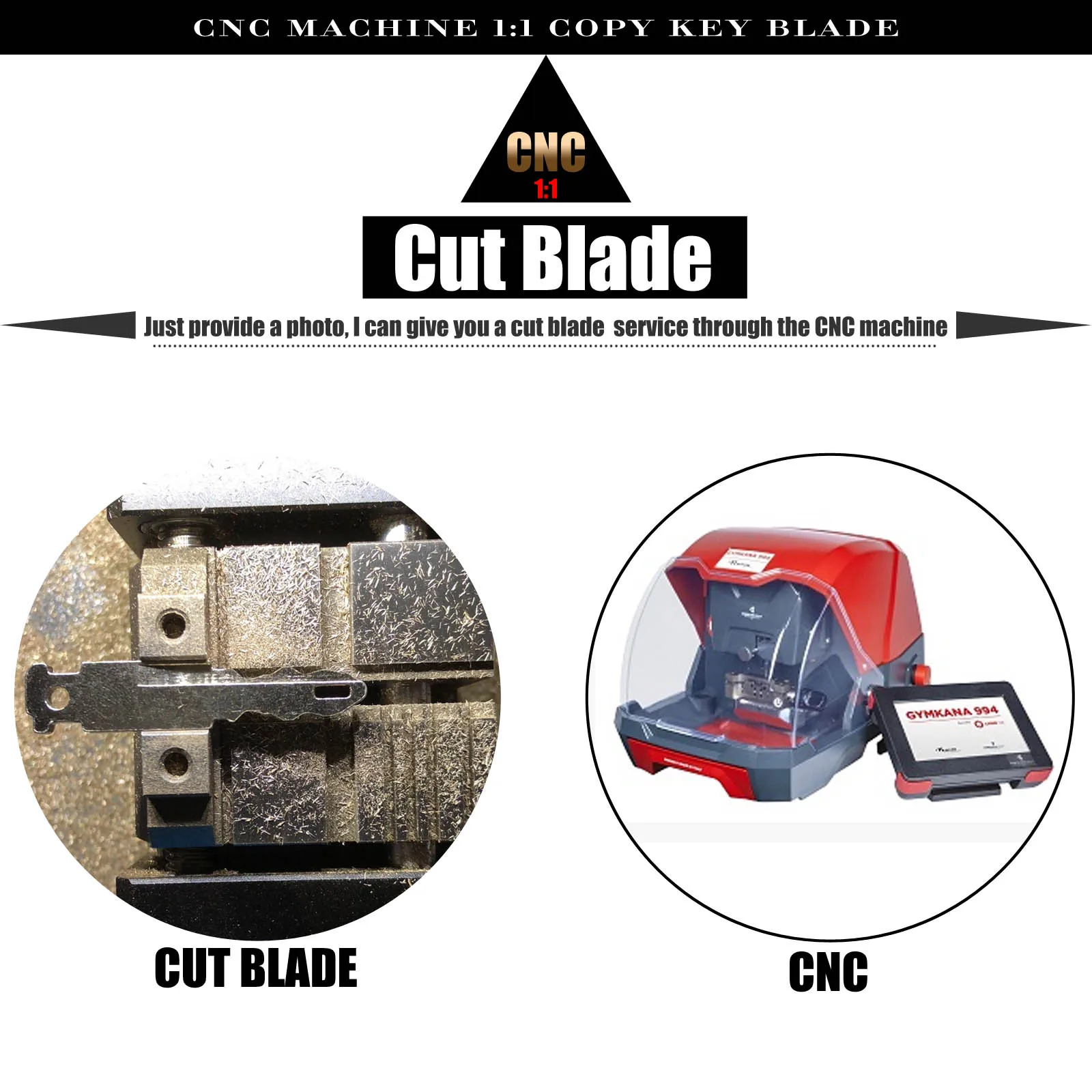 jingyuqin CNC cut blade copy blade cut car key Service fee A