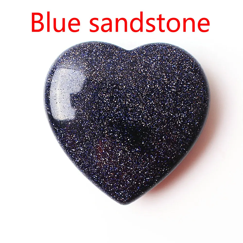 1Piece Blue sand 1 шт. натуральный в форме сердца, со стразами кулон Тигр глаз Рок розовый кварц флюорит Аметист флюорит драгоценный камень ожерелье рейки заживление - Цвет: 1Piece Blue sand