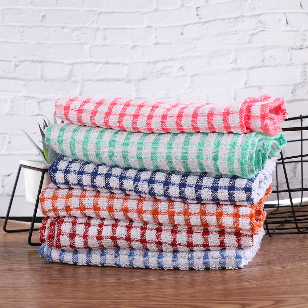 1 шт. микро-волокно махровое хлопковое чайное полотенце мощный абсорбент прочный легкий антипригарный бытовой чистящие аксессуары инструменты