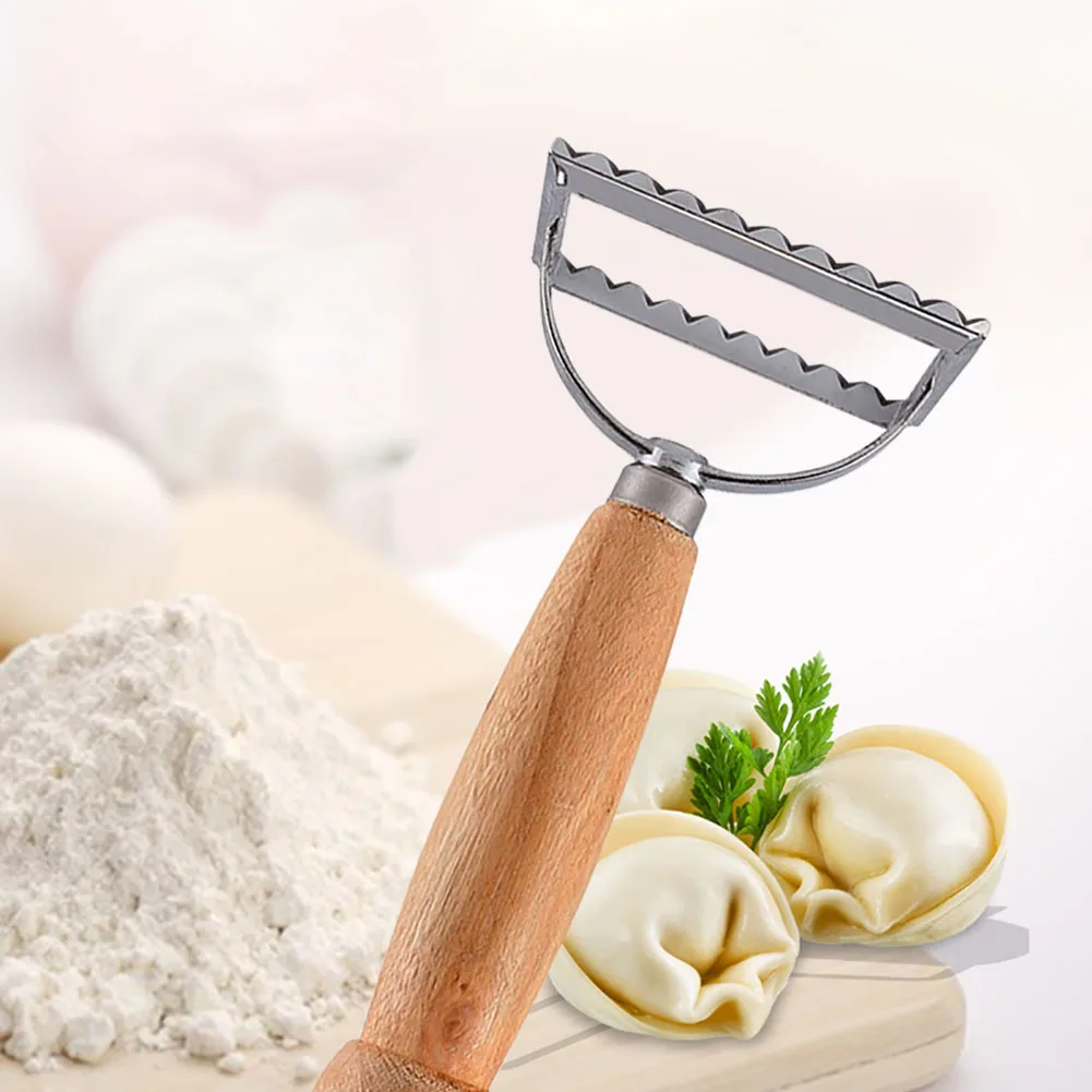 Формы для выпечки, волнистый край, кухонные гаджеты, резак для пасты, портативный инструмент, Прочный Деревянный инструмент с ручкой, кондитерские изделия, штамп, квадратная формочка
