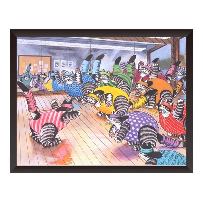 Набор для вышивания крестиком с принтом кота из парусины 11CT 14CT рукоделие ручной