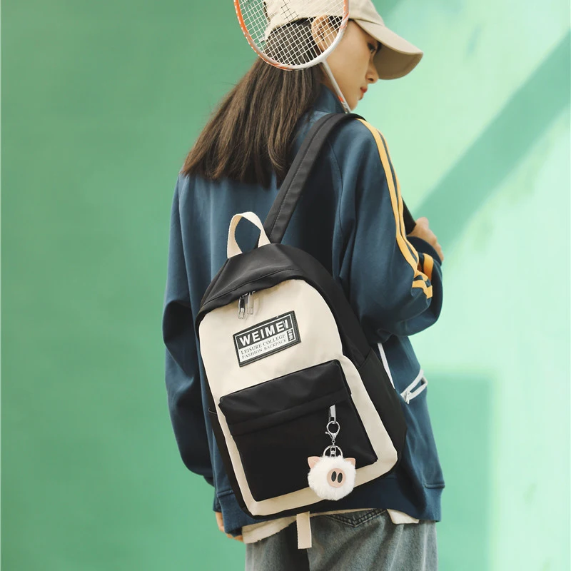 

Fashion Waterproof Nylon Backpack School Bag For Teenage Girl Children Backpacks Preppy Style Student Backpack Bagpack