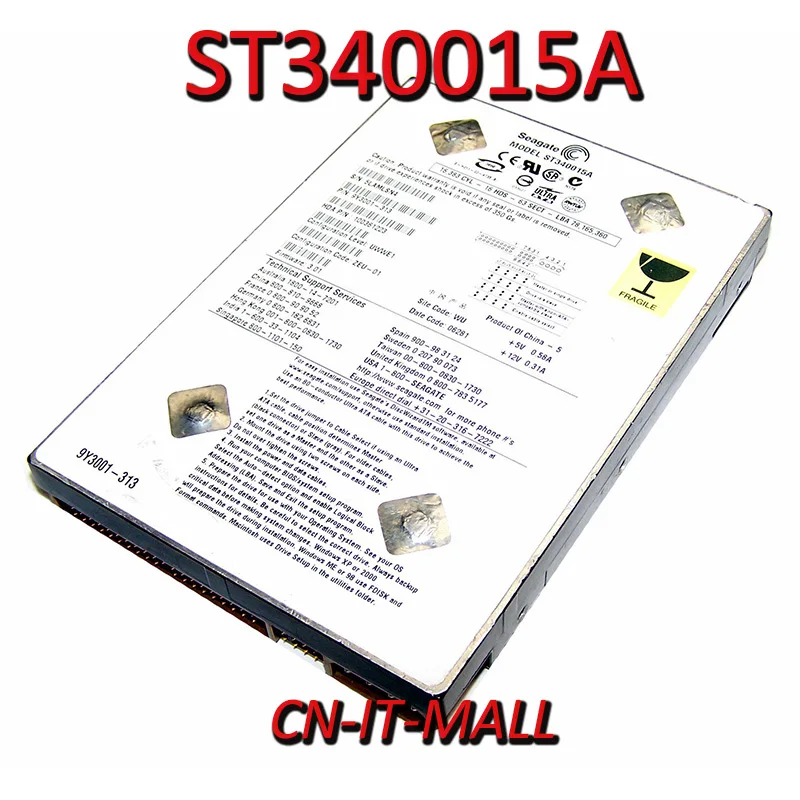 Жесткий диск Seagate BarraCuda 5400 1 ST340015A 40 ГБ об/мин 2 Мб кэш памяти IDE Ultra ATA100/ATA 6 3 5