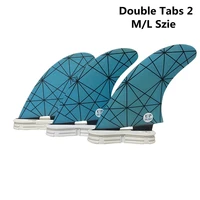 new design surfing double tabs 2 fins ml blue with black link double tabs 2 tri fin set fiberglass upsurf surfboard fin