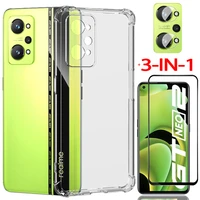3 in 1 case for realmi gt neo2 2t 5g shockproof silicone phone cases realme 9i 8i realme 9 pro plus glass cover realme gt neo3