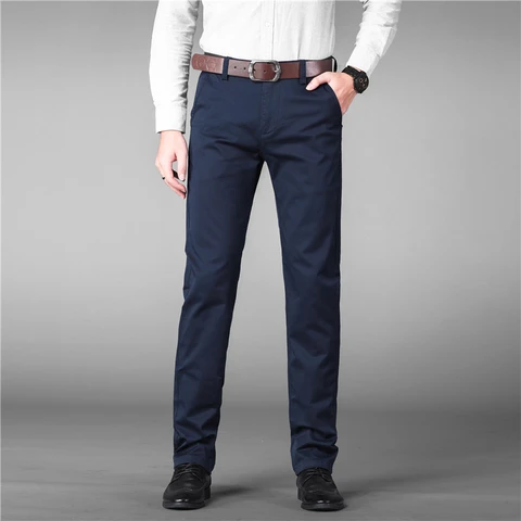 Брюки мужские прямые деловые повседневные, роскошные дизайнерские Элегантные Длинные Формальные штаны для отдыха, весна-осень 2020