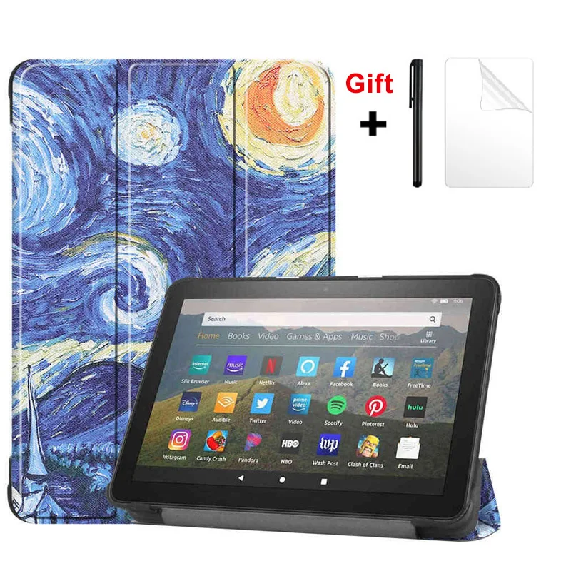 Чехол из искусственной кожи для Amazon Fire HD8 Plus 2020 8 0 Магнитный чехол планшета HD 10 2021