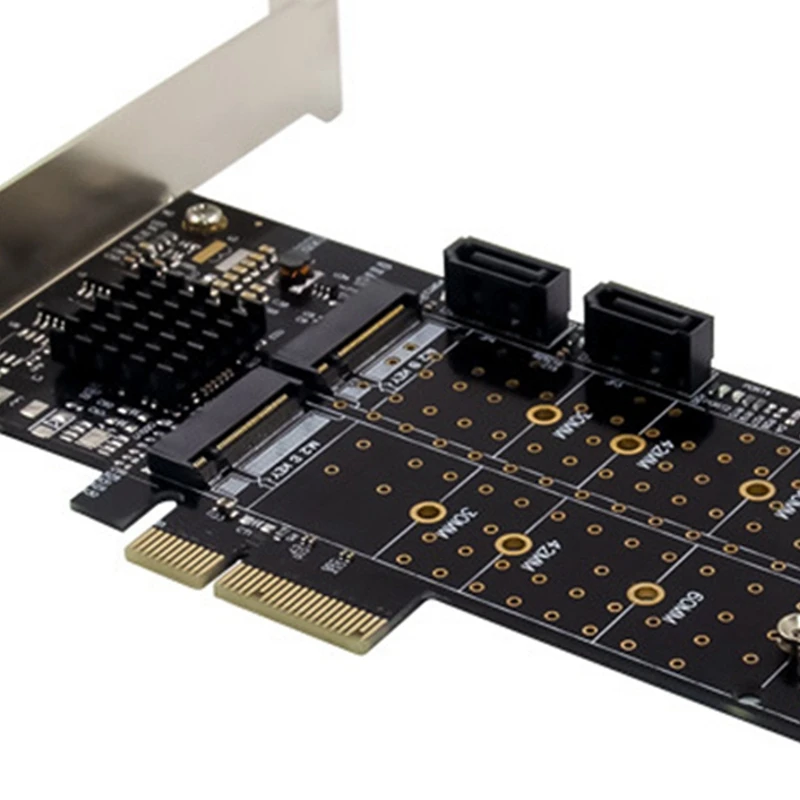 

PCI-E X4 M.2+SATA3.0 RAID Conversion Card NVMe SSD Array PCI Express 2.0 X4 Upgrade Expansion Card