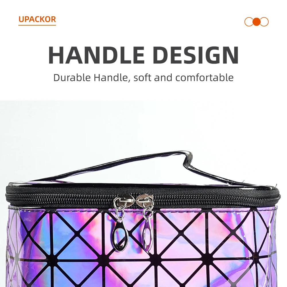 

Upackor Multifunctional Cosmetic Bag Women Leather Travel Make Up Necessaries Organizer Zipper Makeup Case Pouch Toiletry KitBag
