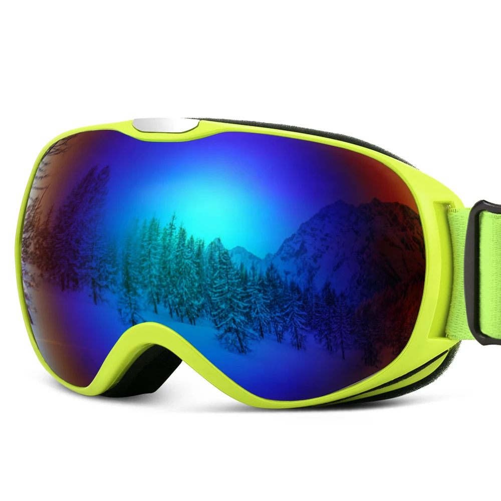 Детские лыжные очки противотуманные с двойными линзами для зимних видов спорта