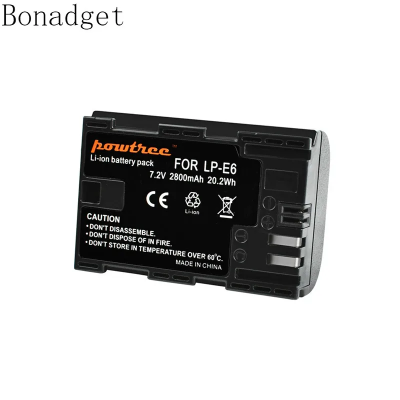 Bonadget батарея + USB двойное зарядное устройство для Canon камера LP-E6 Замена LPE6 LP E6 EOS 6D 7D