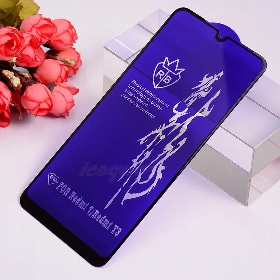 Закаленное стекло 6D для Xiaomi Redmi Note 8 Pro 7 6 4X 5 Plus S2 Mi 9t A3 CC9 CC9e Pocophone F1|Защитные стёкла и