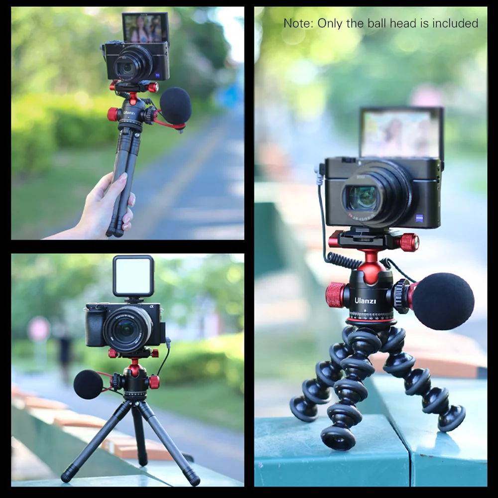 Мини шаровая Головка двойная панорамная регулировка на 360 ° с креплением