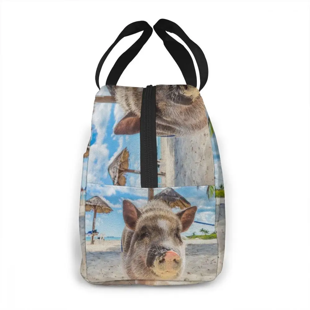 Сумка-холодильник для плавания с свиньей переносная Термосумка на молнии ланча