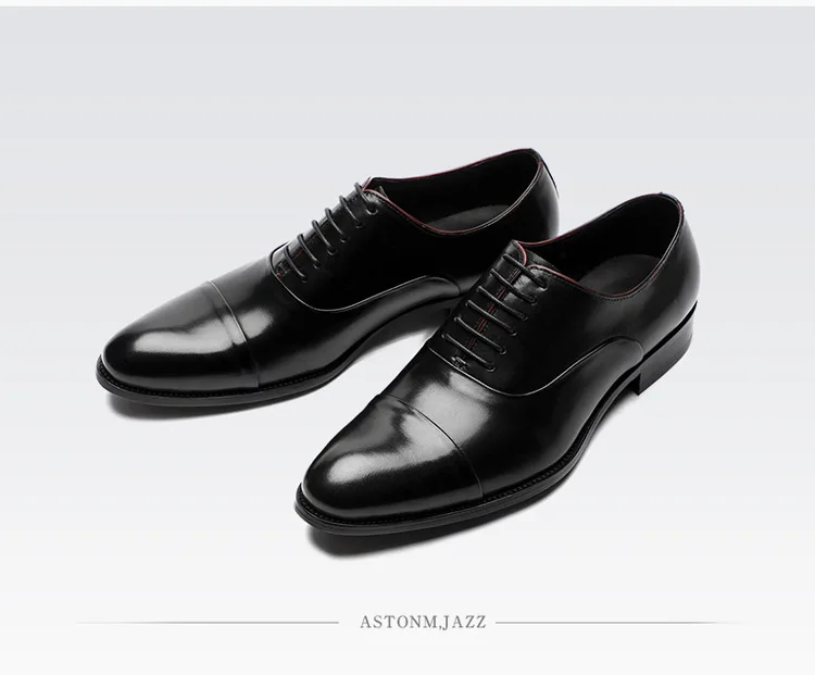

Brand Formal Shoes Men Genuine Leather Dress Shoes Italian Design Black Solid Color Hand-polished Pointed Toe Wedding Shoes