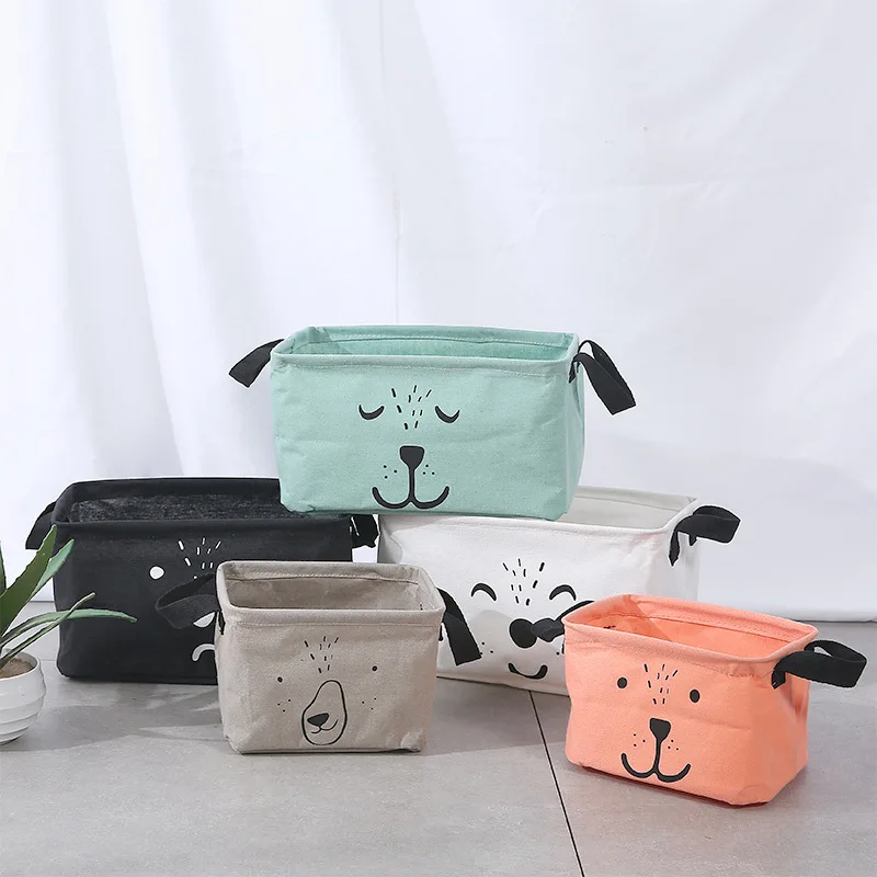 

Складная корзина для хранения из хлопчатобумажной ткани, 1 шт.