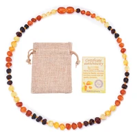 sa silverage baltic natural amber baby necklace fire color children baby amber anniversary women classic chains necklaces