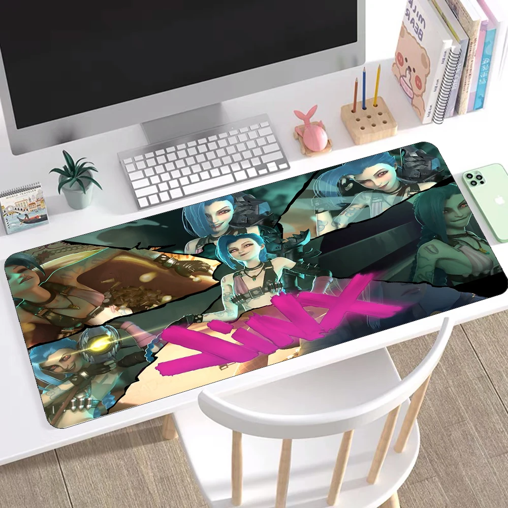 

Arcane Gaming Mouse Pad LOL Gamer Decoration Table Mat Jinx Cartoon Anime Large Mouse Pad Xxl Gaming Component 40x90CM for CSGO