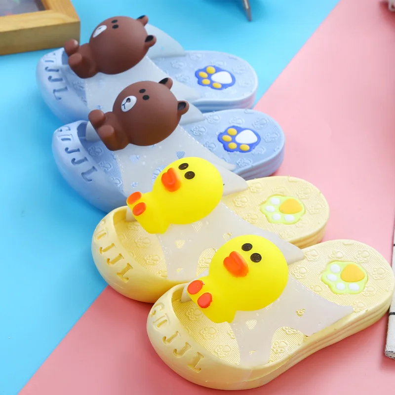 

Summer New Style Children's Slippers for Boys and Girls Baotou Foot Protection Cartoons Breathable Wear-resistant PVC Baby Shoes