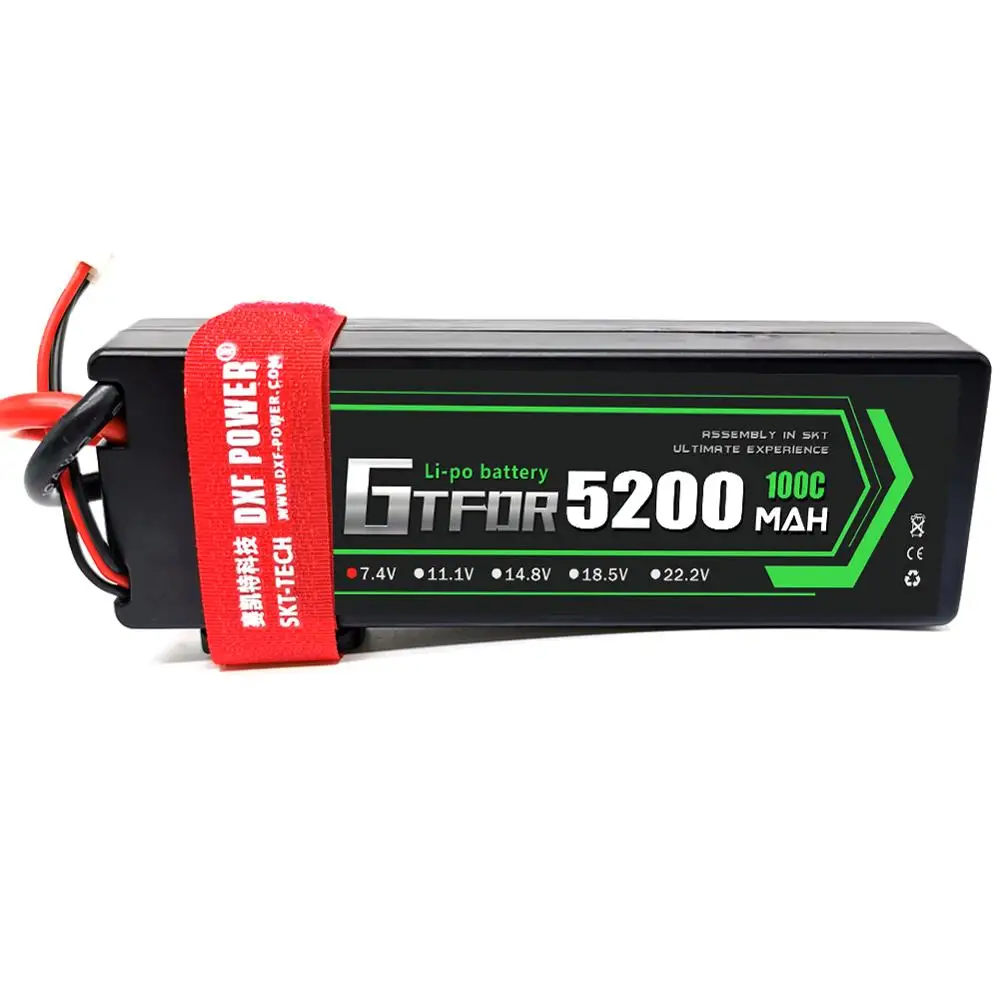GTFDR-bater&iacute;a Lipo de 5200mAh, 7,4 V, 100C, 2S, para RC Evader BX, coche, cami&oacute;n, Truggy, Buggy, 1/8, 1/10, todoterreno, RC-4