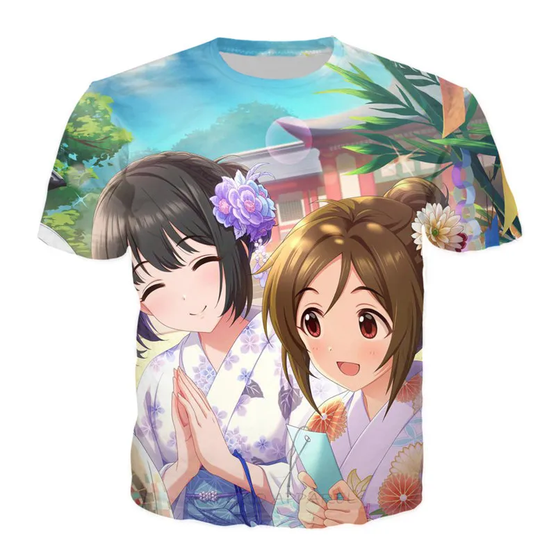 Японская летняя Фестивальная футболка Kawaii Kimono для девочек забавные хипстерские