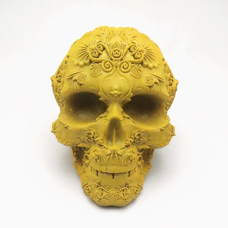 Силиконовая форма сделай сам с 3d-рисунком черепа из смолы для свечей силиконовая