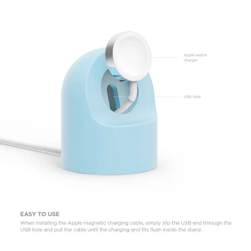 Подставка для зарядного устройства силиконовая док-станция держатель Apple Watch