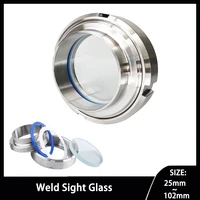 sanitary weld sight glass ptfe gaskets ss304 diopter stainless steel circular viewing for processing view plumbing fitting