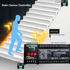 Светодиодная лампа для лестничной клетки контроллер шагового датчика для 2-сторонней WS2811 1903 16703 пикселей RGB и 36 способов 5050 2835 одноцветных светодиодных лент