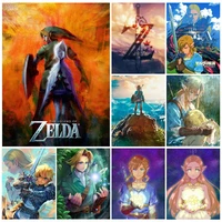 full squareround 5d diy diamond painting zelda wall art picture embroidery cross stitch kit gift for kids funny