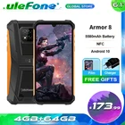 Водонепроницаемый смартфон Ulefone Armor 8 защищенный, экран мобильный телефон дюйма, Android 10, 4 Гб + 64 ГБ, экран мобильный телефон дюйма, Восьмиядерный процессор, 2,4G5G WiFi, 6,1 дюйма