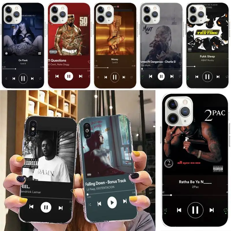 

Rapper Album Cover Phone Cases For Iphone11 12 Pro Max SE 2020 6s 7 8 Plus X Xs Max Xr Transparent Soft Silicone Cover