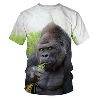 summer fashion new t shirt animal gorilla 3d mens printed pattern casual trend short sleeve cool top