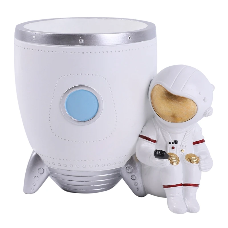 

Pen Holder, Astronaut Desktop Pencil Holder Stand, Resin Desktop Organizer, Suitable for Office, Classroom, Home