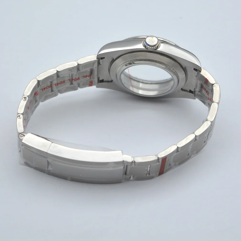 36mm/39mm sapphire glass steel bracelet watch case fit NH35 NH36 ETA2836 2824 DG2813 3804 Miyota 8205 8215 821A movement | Наручные часы