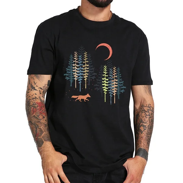 

moon forest Fashion Printing Men's T Shirt Casual Short Sleeve T-Shirt 2019 Summer Hip Hop Men T Shirt Street Clothing Top