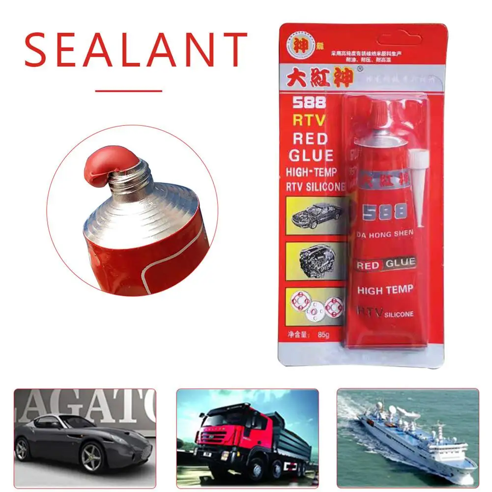 

85g Strong Adhesive Glue High Temperature Sealant RTV Red Fastening Glue For Car Motor Gap Seal Repair Tools Clean Up