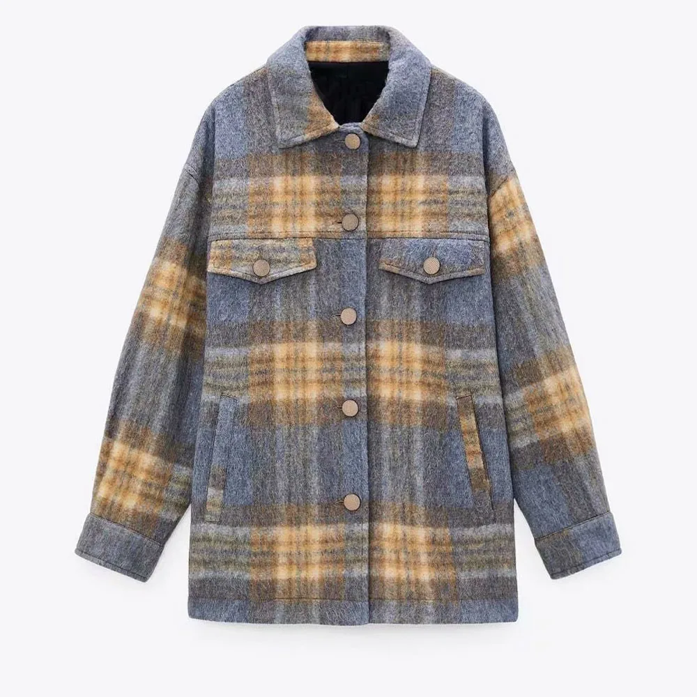 

Стильная рубашка, весенне-осенняя куртка, Повседневная Свободная Женская Модная стильная Свободная куртка