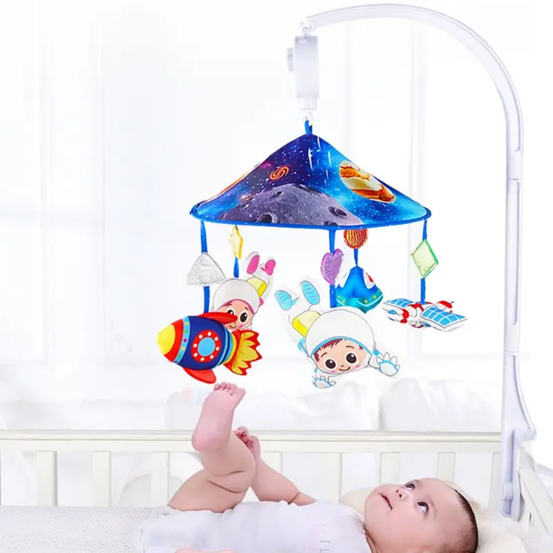 

Music Rotating Bed Bell Baby Crib Mobile Holder Rattles 0-12 Months Infants Toddler Soothing Toys Shower Gift