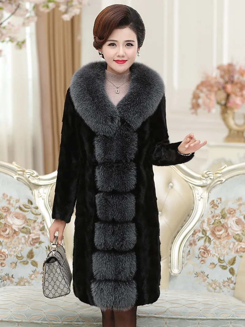 Роскошное пальто из натурального нарезного меха норки зимняя женская верхняя