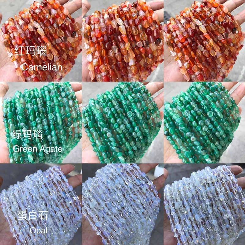 

OMHXZJ Wholesale ZB184 6X8mm DIY Bracelet Necklace Jewelry Making Accessories Natural Stone Fine Turquoise Opal Jade Agate Beads