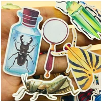 36pcsset vintage insect ladybug bottle sticker diy craft scrapbooking album journal planner decorative stickers