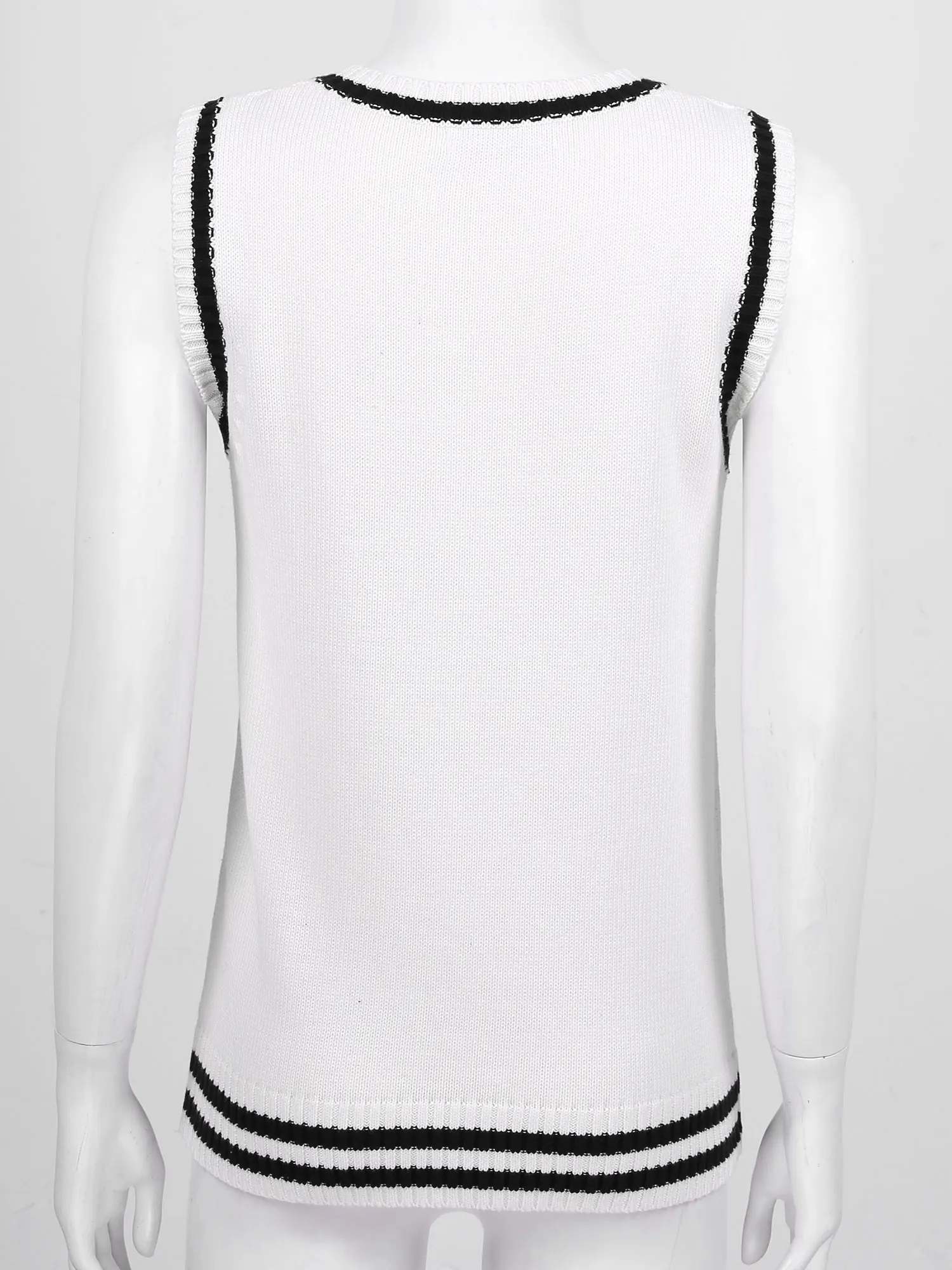 XL унисекс v образный вырез без рукавов Вязанный жилет вязаный свитер для