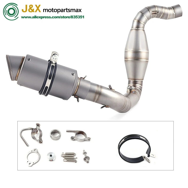 

Motorcycle Full System Exhaust Muffler Escape Slip On for bmw G310R G310GS G 310R G 310GS Middle Contact Pipe With DB-KILLER