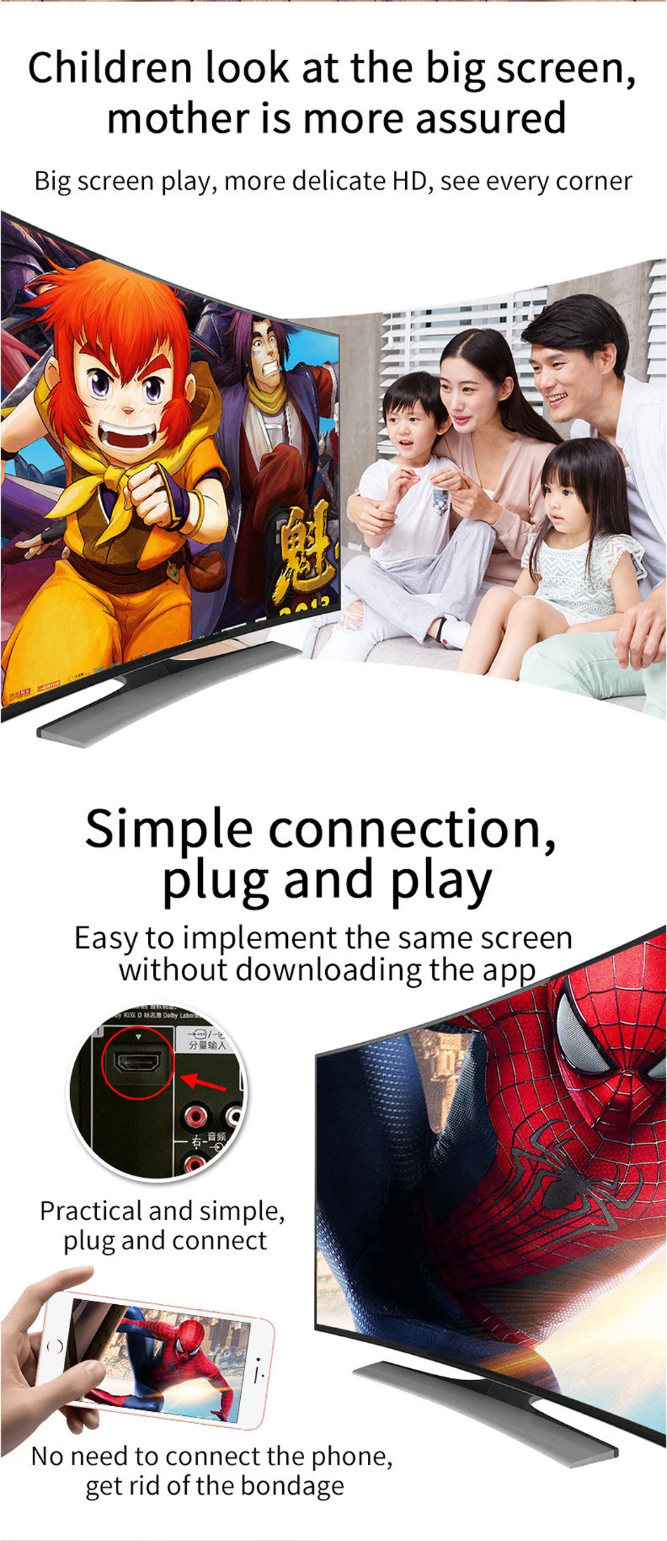 JKING G6 tv Stick 2,4 ГГц видео WiFi дисплей HD экран зеркальное ТВ Беспроводной приемник ключа для Google Chromecast 2