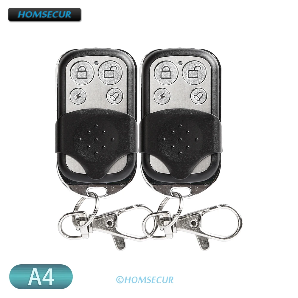 HOMSECUR 4CH RF металлический A4 Брелок дистанционного управления для нашего 433MHz